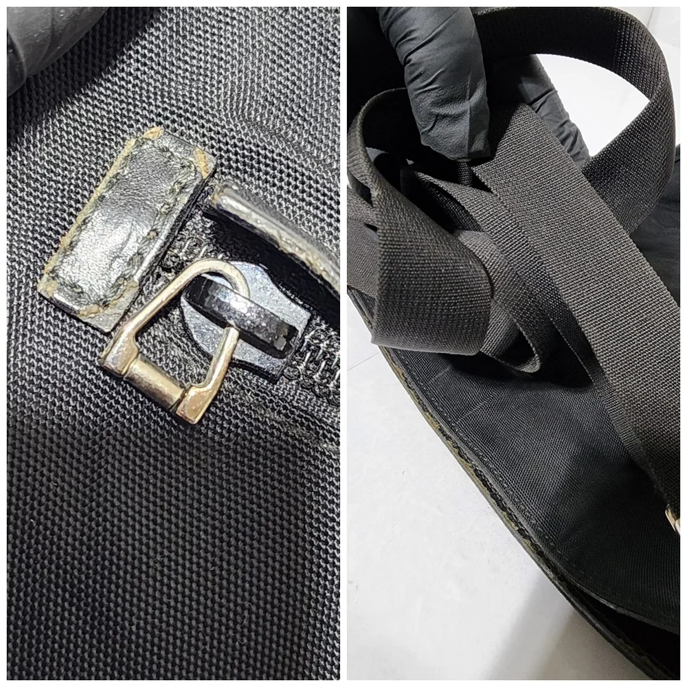 Gucci Black Denim Crossbody/Messenger Bag Black